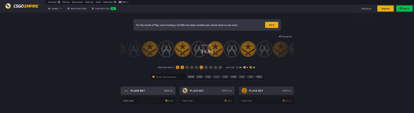 CSGOEmpire Promocode 2026 → "coinsell" - Banner-Bild